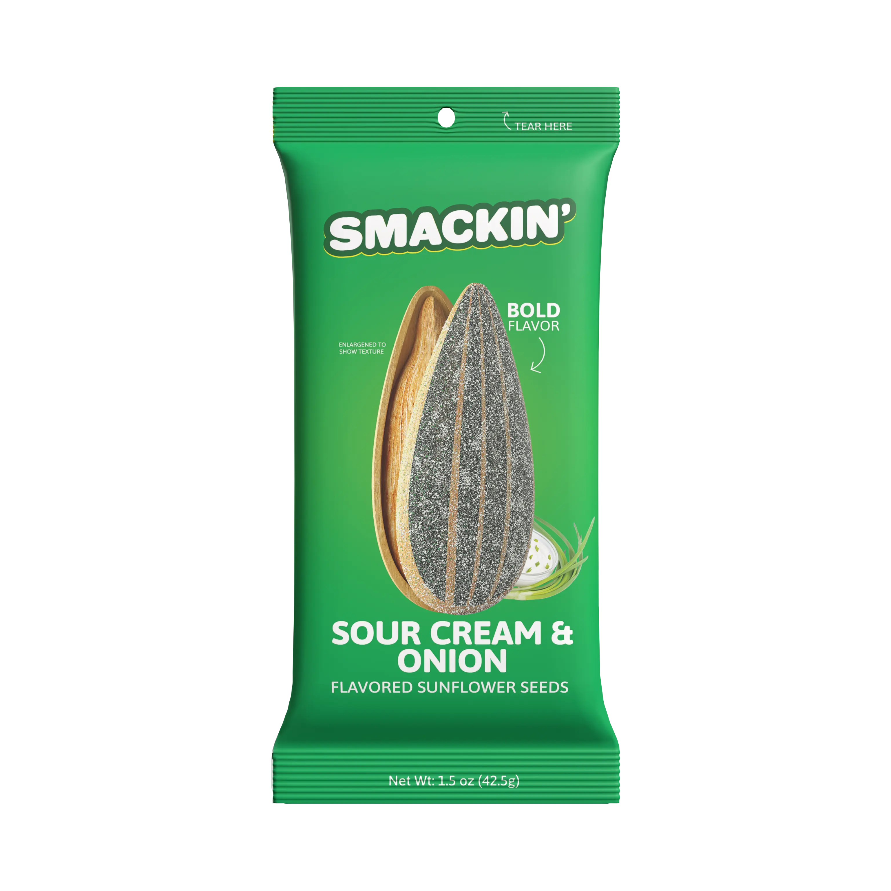 SMACKIN' Sunflower Seeds Sour Cream & Onion 6 pack - 1.5 oz bags SMACKIN' Sunflower Seeds Sour Cream & Onion 6 pack - 1.5 oz bags
