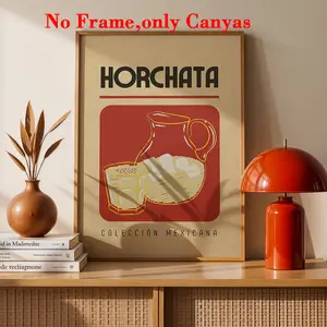 Vintage Mexican Drink Poster Wall Art Print, Retro Mexican Mural Decor, Unframed Kitchen & Living Room Decoration, No Ca Prop 65 Warning