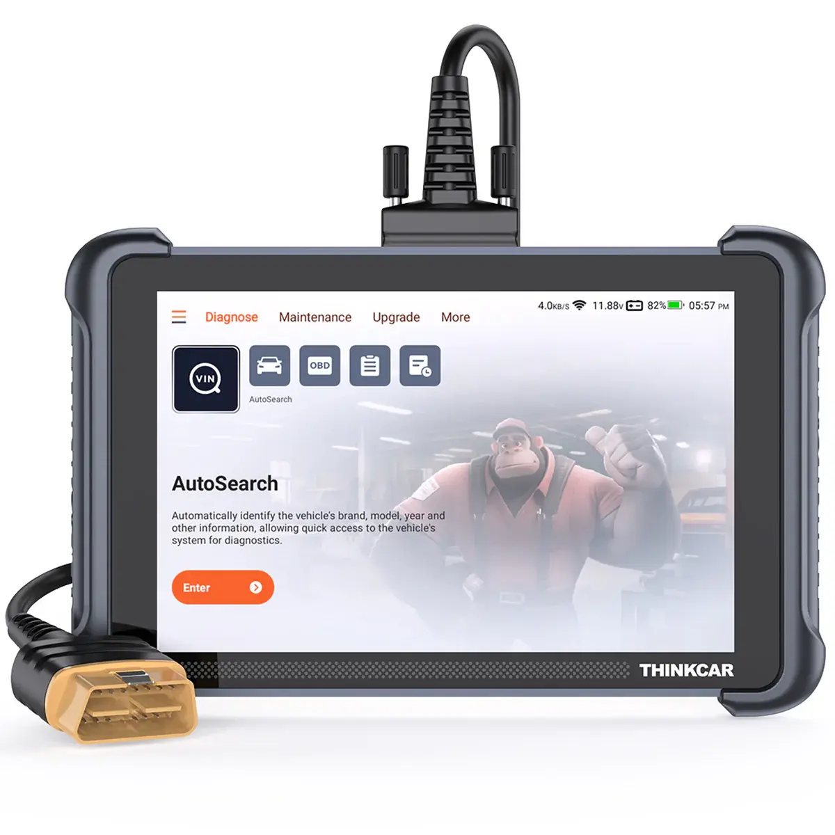 Thinkcar ThinkScan 689 Scanner – 8" Touchscreen, OE-Level Diag, 3000+ Tests, ECU Coding, 35+ Resets, CAN-FD, FCA, WiFi, Lifetime Updates – Save Money, DIY Repairs, Home Garage, Gift, Handy, Engine Light, Car Diag, Bluetooth, Easy Setup, Pro Tool