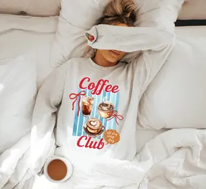 Coffee Club Sweatshirt, Trendy Women's Sweater