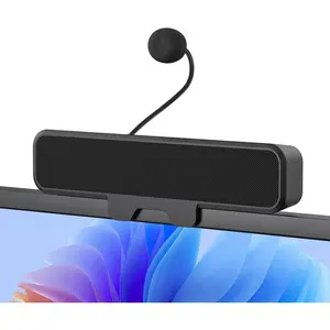 Speakers with Detachable Mic, Plug and Play Desktop Speakers, - Mute Microphone, Stereo & Bass, Easily Clamps to , Compatible with PC, , Laptop