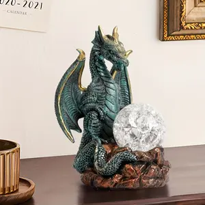 [Dragon Crystal Ball Stand] 1PC Standing Dragon Base Crystal Ball Stand | Home Living Room Study Table Decoration Gifts, Car Decorations, Home Decorations, Party Decorations