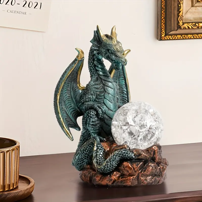 [Dragon Crystal Ball Stand] 1PC Standing Dragon Base Crystal Ball Stand | Home Living Room Study Table Decoration Gifts, Car Decorations, Home Decorations, Party Decorations