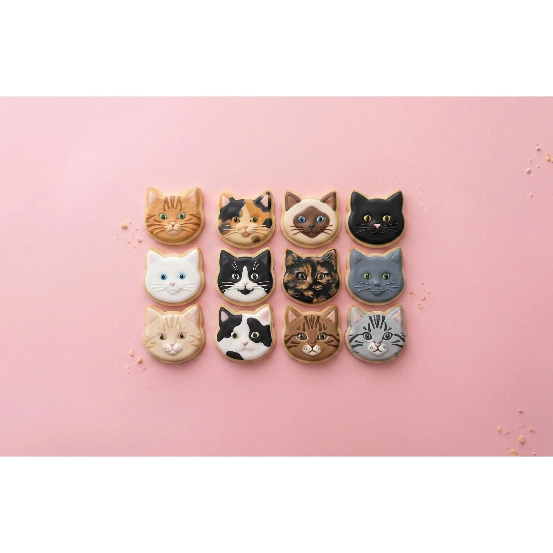 Minimalist Cat Face Cookie Cutter - Multi-Size PLA Plastic 3D Printed Bakeware Tool (2, 3, 4 in Outline-Only) for Feline-Themed Projects