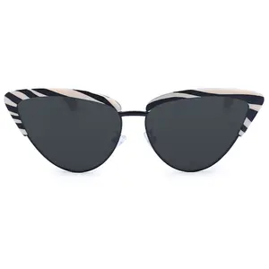 Ava Black Sunglasses with Zebra Frame Design