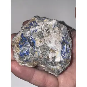 152g Rare Blue Linarite on cerussite, with leadhillite Lapidary Rough Gemstone