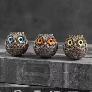 Cute Owl Car Dashboard Decoration, Funny Owl Statue Ornament, Indoor Decor for Women and Men, Collectible Item