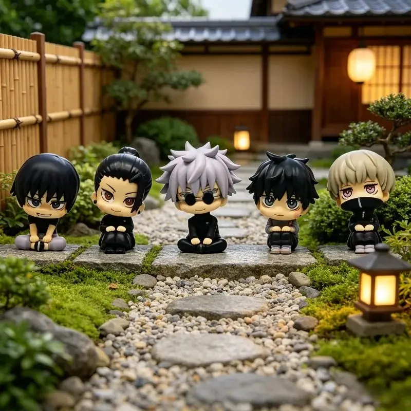 10cm Anime Figures: Chibi Satoru Gojo & Suguru Geto (articulated head) Action Figures; Toji Fushiguro / Yuta Okkotsu Desktop Figurines