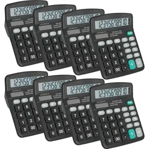 8 Pack Calculator Bulk, 12 Digits Calculators Desktop with Large LCD Display and Sensitive Butto, and Battery Dual, Desk Calculator for Office, School, Home