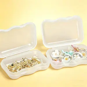 5Pcs Mini Transparent Plastic Jewelry Boxes, Clear Organizer for Rings, Bracelets & Small Trinkets, Simple Portable Storage Case