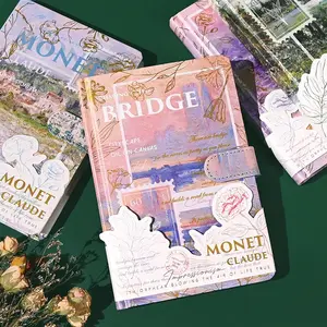 [Painted Inside Hardcover Journal] 1pc Painted Inside Hardcover Notebook Journal - College Office Business Writing - 5.12" X 17.4"/13.0cm X 44.2cm