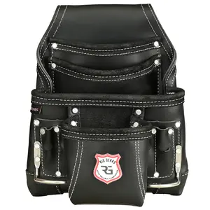 Leather Tool Belt Heavy-Duty 10-Pocket Electrician and Carpenter Tool Pouch Multi-Purpose for Construction Clip-On Tool Belt Pouch for Tradesmen