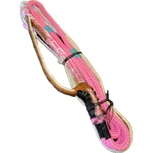 EPT Bull Ropes Pink Double Braid & White Poly Pro 9/7 RH 3/4" x 3/4' - 16' Bull Riding Rider with 60 Day Warranty