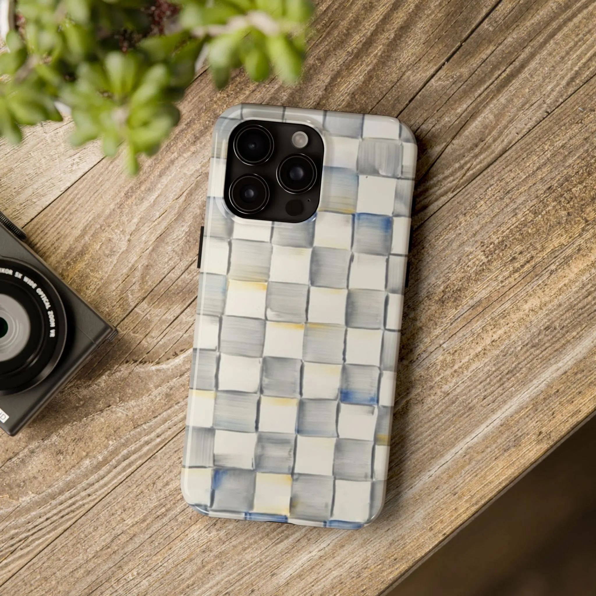 Mackenzie Childs Sterling Check iPhone Case