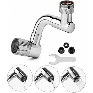 1080? Swivel Faucet Aerator - Universal Kitchen & Bathroom Tap Extender with 3 Water Stream Modes