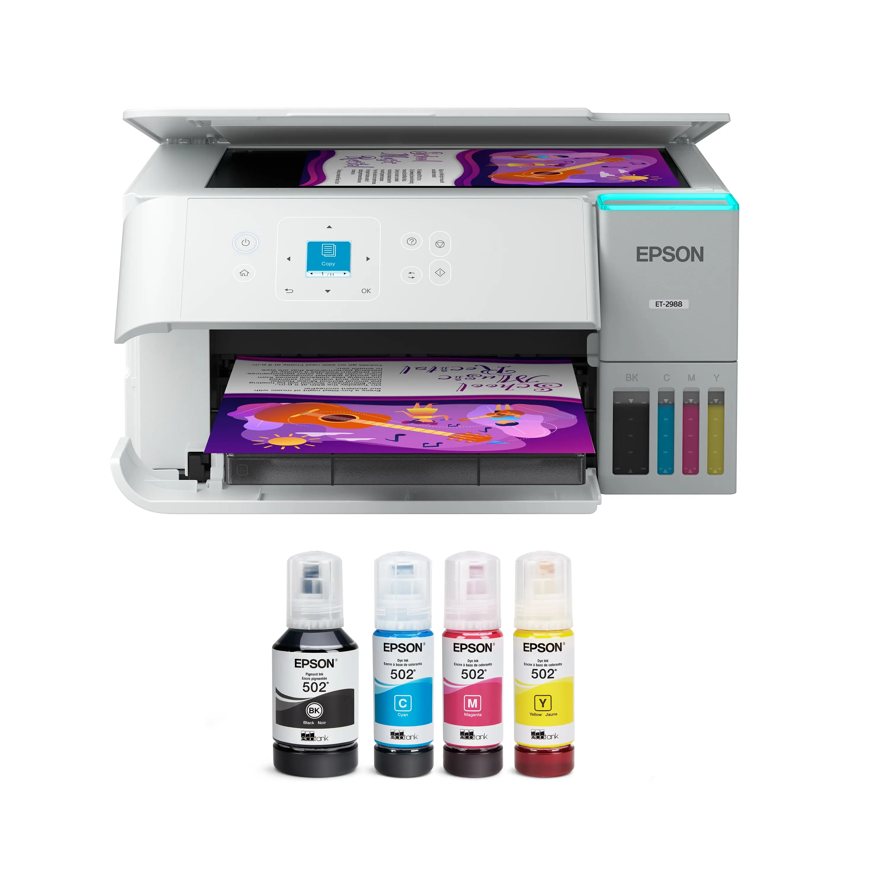 EcoTank ET-2988 Wireless All-in-One Color Supertank Inkjet Printer