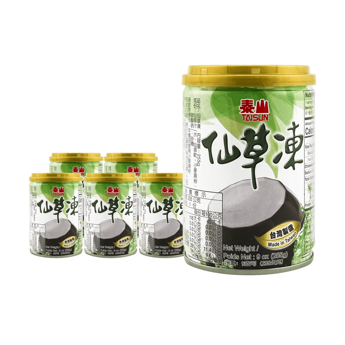 TAISUN Taiwanese Herbal Jelly 255g x 6 Pack - Refreshing Natural Cooling Dessert