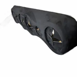 Custom roof panel universal 38 black suede FOR DEAF BONCE   6.5 cut out  6.04 tweeter 3.8 cut out 2.79