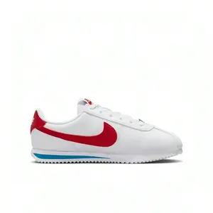 Women's Nike Cortez GS Low-Top Running Shoes – Comfortable, Stylish White and Red Colorway