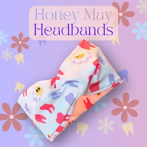 Smiling Blooms Knotted Headbands- 3 Inch- Buttons NOT Included***