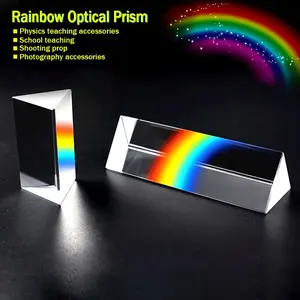 K9 Glass Rainbow Optical Prism - Portable, Vivid Rainbow Effect for Photography, Teaching & Kids, Perfect Gift for Science Lovers