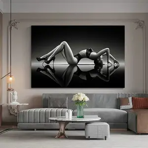 Modern Canvas - Sexy Women Canvas Painting Wall Art Pictures for Living Room Home Decor Poster Gifts Decoration Colorful Ornaments Artistic Photo