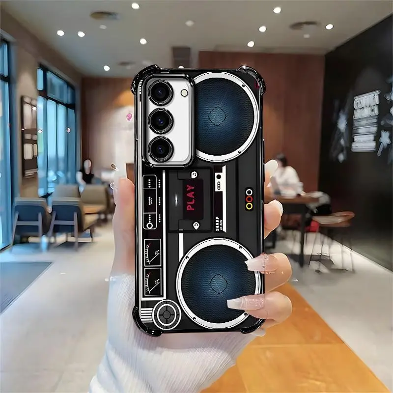 Vintage 80s Boombox Cassette Phone Case for 【Galaxy S23 5g】 | MagSafe Ready, Unique Cool Design Protective Case.666