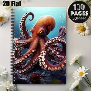 1 Spiral Coil Notebook, 5.7x8.26 Inch, Durable Binding, Ocean Adventure Journal, Marine Life Lover's Gift, Perfect for Beach Trips, Summer Vacation Notes, Underwater Exploration Log, Birthday Present for Ocean Enthusiasts, Travel Diary for Scuba