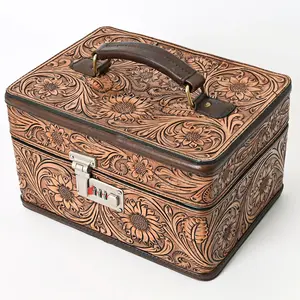 Villa Grove Hand Tooled Leather Jewelry Box