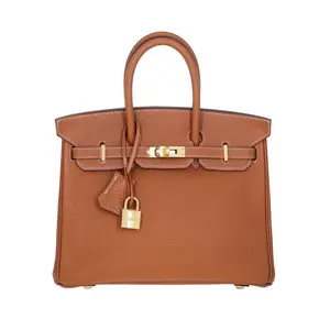 Pre-owned HERMÈS Togo Tote Bags Birkin 25 Gold