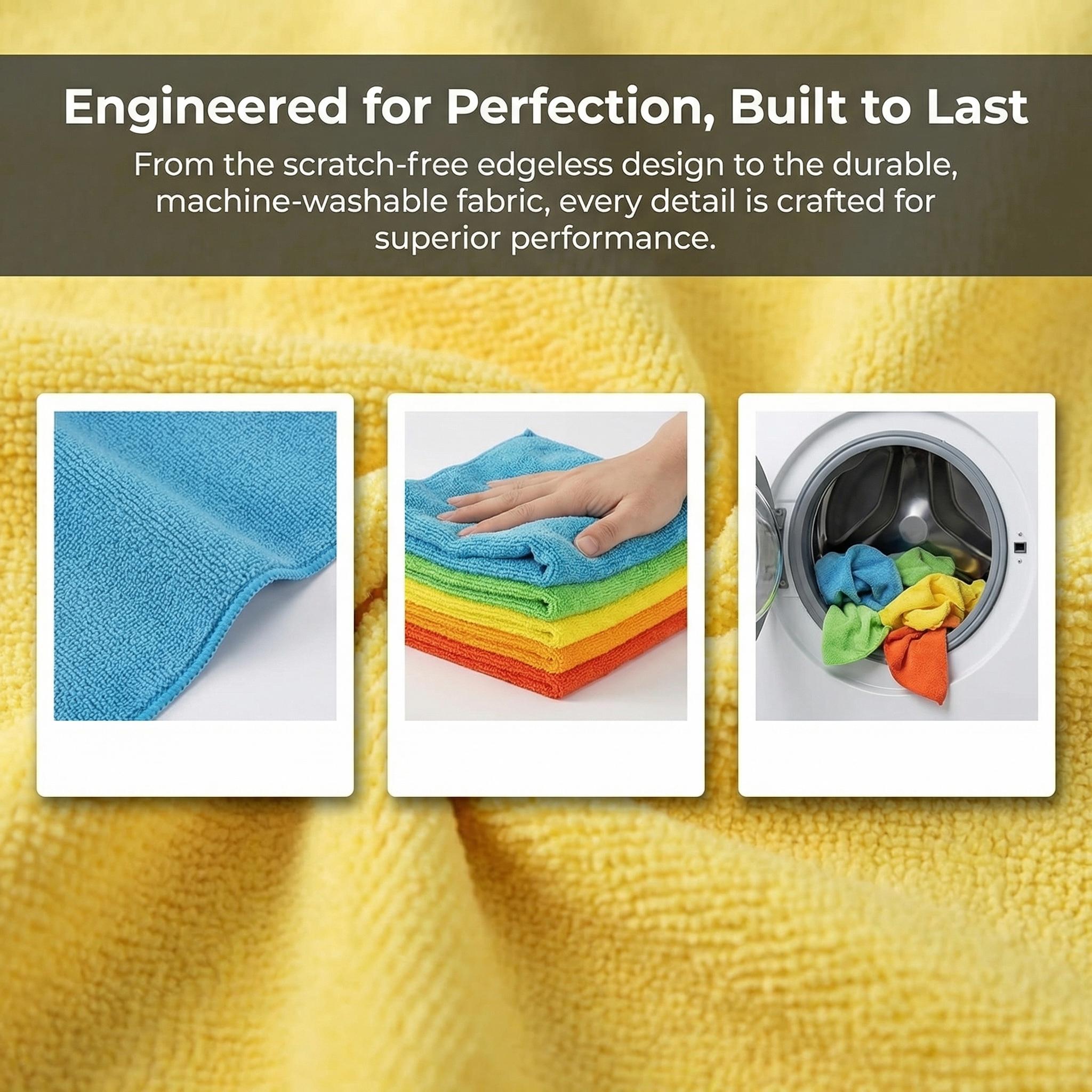 NEW Ultra Absorbent Quick-Dry Microfiber Cloths, 5/10/20/50pcs, 9.84x9.84in, Scratch-Free Microfiber Cleaning Towels, Ideal for Kitchen & Bathroom, Durable & Vibrant Colors