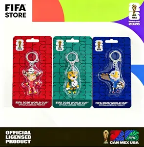 Official Licensed FIFA World Cup 2026 USA Canada Mexico Mascot Keychain | Durable Mini Pendant for Backpack Car Keys Lanyard Bag Daily Carry | Authentic Soccer Fan Gift Birthday Holiday Travel Souvenir Official Merchandise