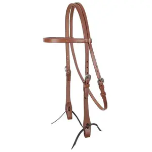 Argentina Harness Cow Leather Browband Headstall with Tie Ends Argentina Harness Cow Leather Browband Headstall with Tie Ends