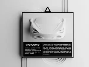 McLaren 720S – 3D Printed British Supercar Art