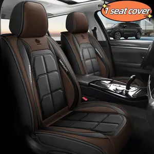 1pc Heavy-Duty All-Season Front Passenger Seat Cover PU Leather Scratch Stain Resistant Easy Install No Padding Fits Trucks SUVs Cars Durable Material Interior Protection Accessory for SUV Truck Seats