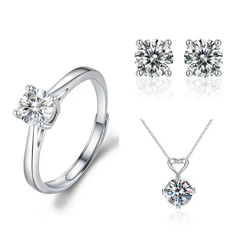 Classic Four Claws 1 Carat Three Piece S