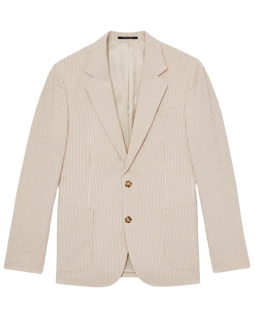 Reiss Bay Notch Seersucker Formal Jacket