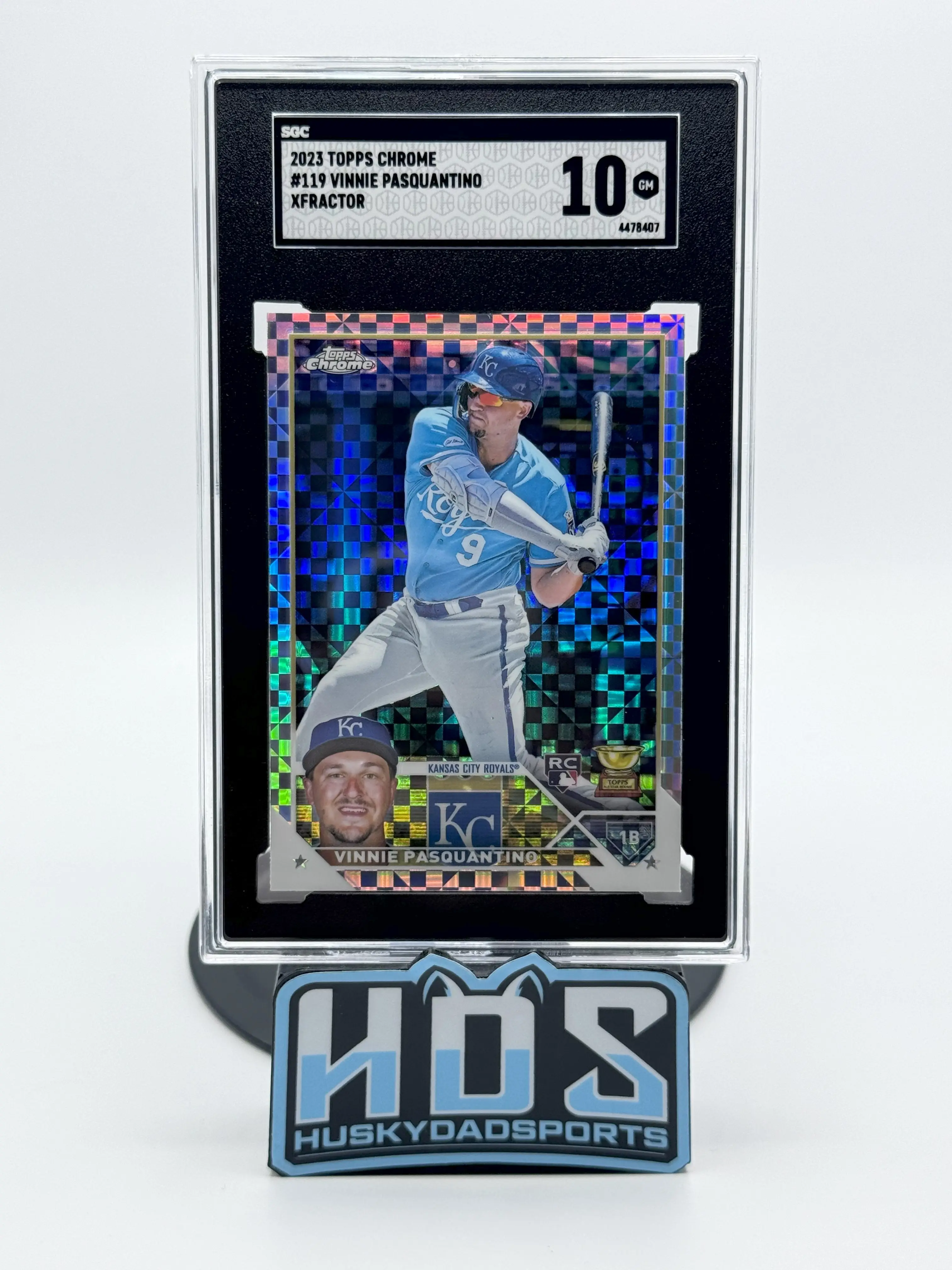 Vinnie Pasquantino Sgc 2023 Topps Baseball Chrome #119 XFractor 10