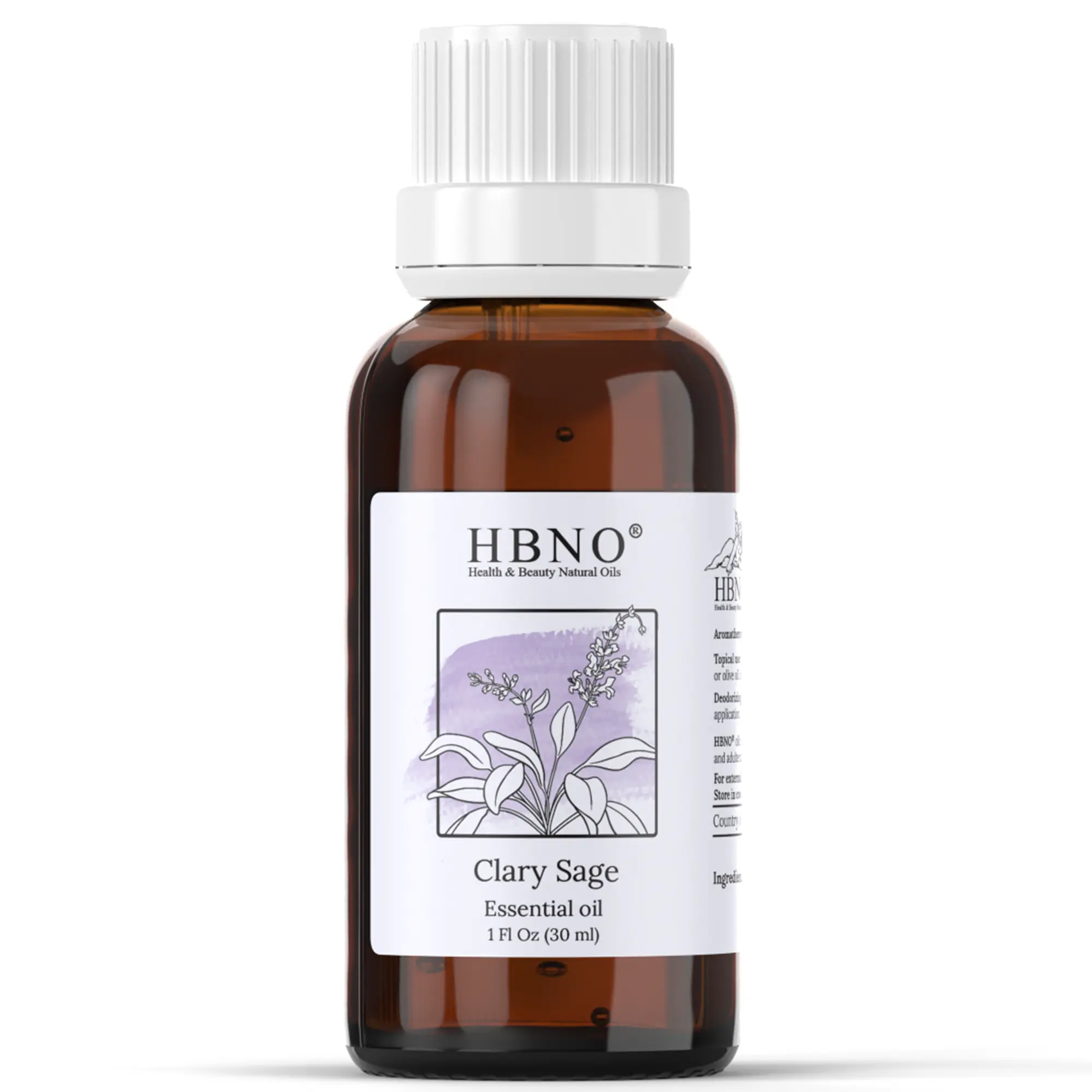 Clary Sage Essential Oil for Diffuser & Relaxation – Herbal Aromatherapy Oil – Calming Oil for Self Care, Skincare & Massage Routine
