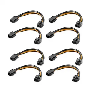 8 Pack Graphics Card 6 Pin to 8 Pin PCIe Adapter Power Cable (GPU Video Graphics Card Power Cable) 7.8 Inch