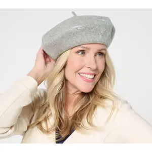 Complliments Wool Blend Embellished Beret hat