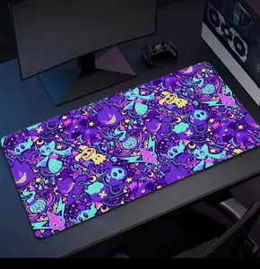 GGengarr Purple computer Desk Mat, Mimikyuu Desk Mat