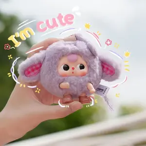 Baby Three-Round beast  Plush Toy Mystery Box，Bunny Plush Dolls，Soft Furry Collectibles，Backpack or clothing decoration，Blind bag Kawaii Stuffed Animals