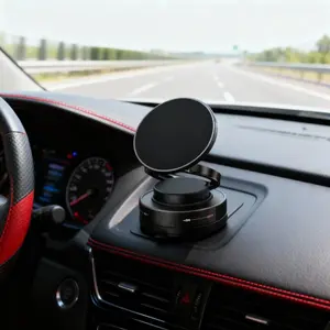 New magnetic phone holder, portable suction cup phone holder for cars, with adjustable magnetic suction angle, 360° rotation, retractable, automatic vacuum adsorption, small and ultra-light universal holder, suitable for cars, gyms, and offices