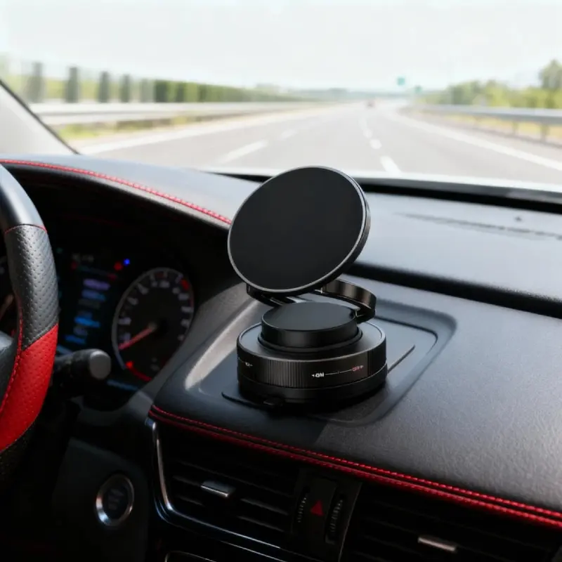 New magnetic phone holder, portable suction cup phone holder for cars, with adjustable magnetic suction angle, 360° rotation, retractable, automatic vacuum adsorption, small and ultra-light universal holder, suitable for cars,Car Cellphone Mount
