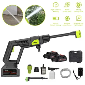 4000PSI Wireless High Pressure Car Washer Water Gun Portable Car Wash Cleaner with 6000mAh Battery & 300W Motor for Easy Use