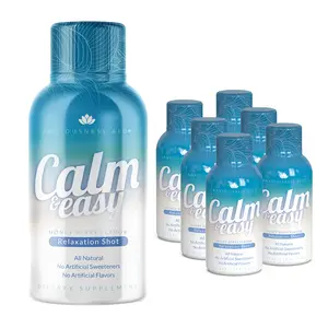 Calm & Easy - Natural Stress and Anxiety Relief Shot, Relaxation, Mood and Focus. KSM-66 Ashwagandha, L Theanine, Portable Adaptogen Drink