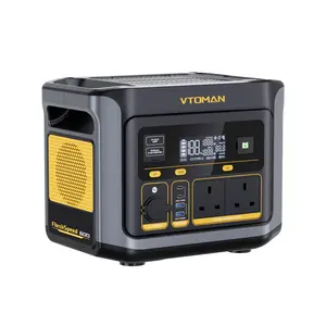 VTOMAN FlashSpeed 600 Portable Power Station with 200W Solar Panel, 499Wh 600W (Peak 1200W), LiFePO4 Battery Solar Generator for Home Backup, RVs, Power Outages, Outdoor Camping (2 Separate Packages)