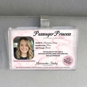 Custom Passenger Princess Car Visor, Car Accessories Owner Gift for Boyfriend, Girl Friend Photo Car visor, Car Decor Gift for Husband