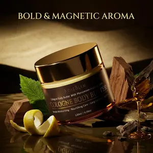 RoseBlem Whipped Body Cream - 4.06oz Moisture-Rich, Hydrating Daily Skincare for All Skin Types, Fresh Woody Bergamot Amberwood Musk Scent, Skin Repair Luxurious Lotion